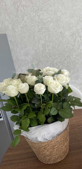 Цветы в переноске и в кашпо (корзинка)