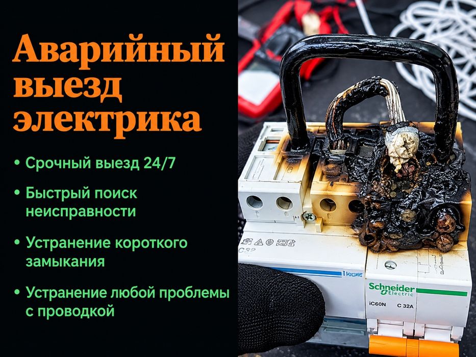 Электрик услуги!Не дорого !Круглосуточно !