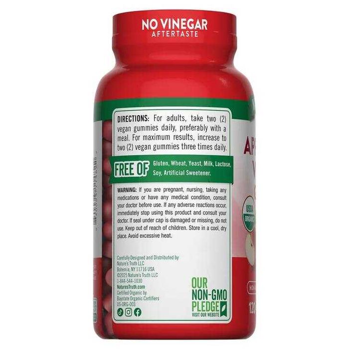 Органический яблочный уксус  120 шт. из Америки