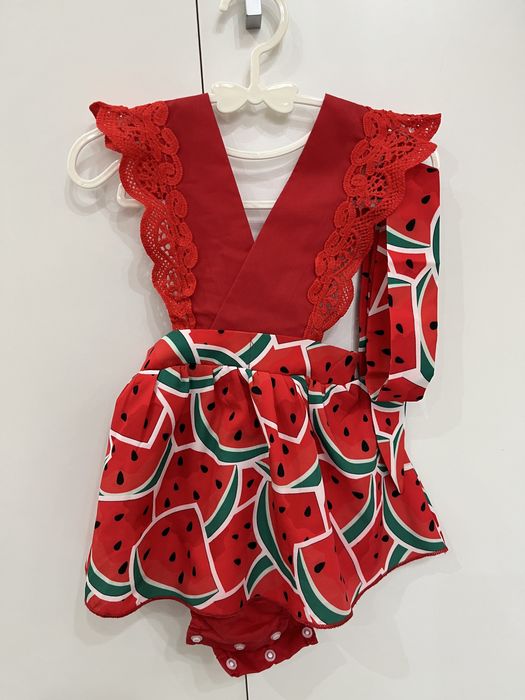 Бебешки комплект “Диня” – рокличка с панделка