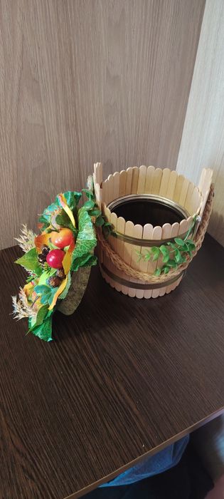 Поделка. Осенний бал. "Ведерко с овощами"