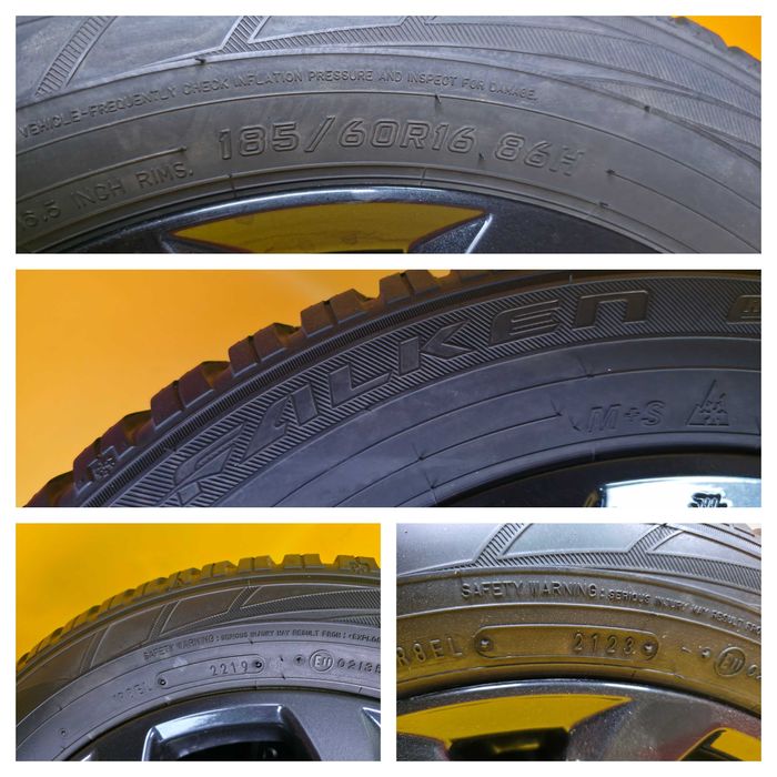 Roti Jante Anvelope IARNA 4x100 185/60/16 OEM Toyota Yaris CA NOI 2023