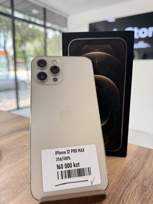 iPhone 12 Pro Max•256GB/100%Gold Айфон 12 Про Макс•256Гб/100%Алтын