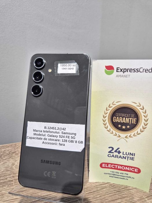 (AG42) Telefon Samsung Galaxy S24 FE B12451.2 - Garantie 2 ani!