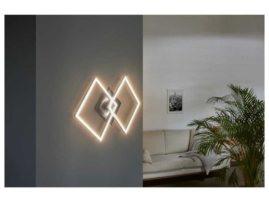 НОВО! LED осветително тяло за таван или стена лампа с 2 модула, димируема, 19 W, 62 см