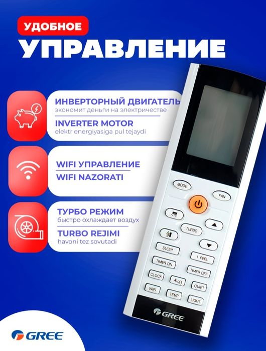 Кондиционеры GREE APHRO A Seriya Мега Скидка+ Доставка Бонус