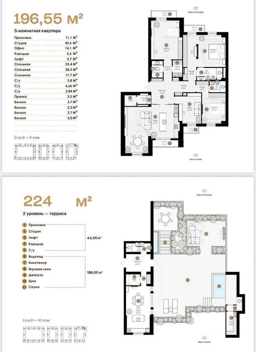 Продаётся пентхаус в ЖК Mirabad Avenue, 3 линия Д блок