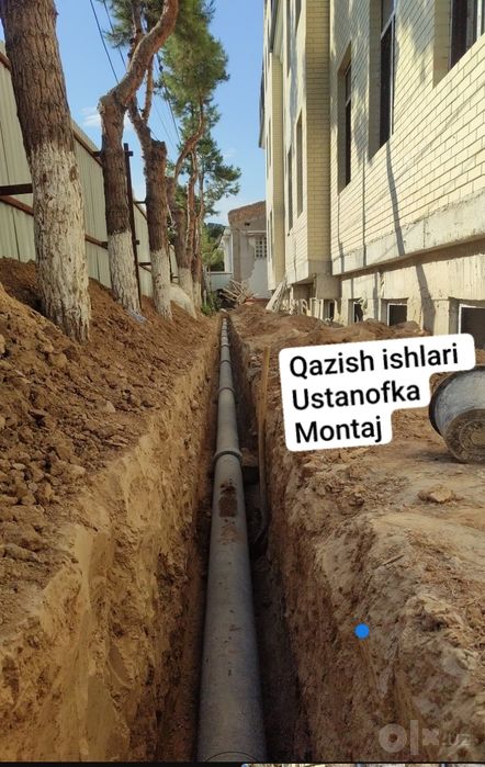 Transheya qazish Kanalizatsiya qazish xizmati