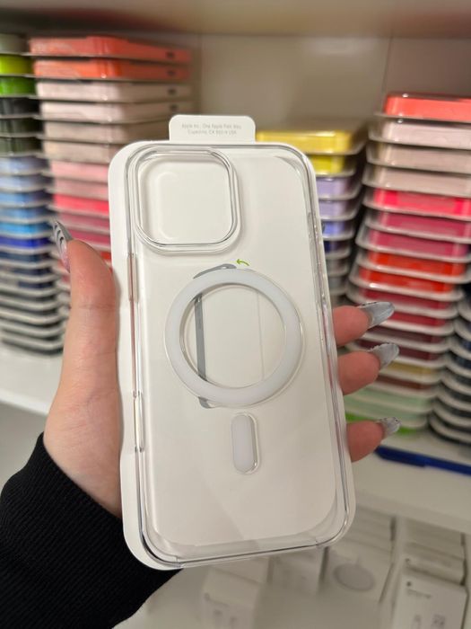 Husa transparenta Apple MagSafe Clear iPhone 13 14 15 16 17 Pro Max