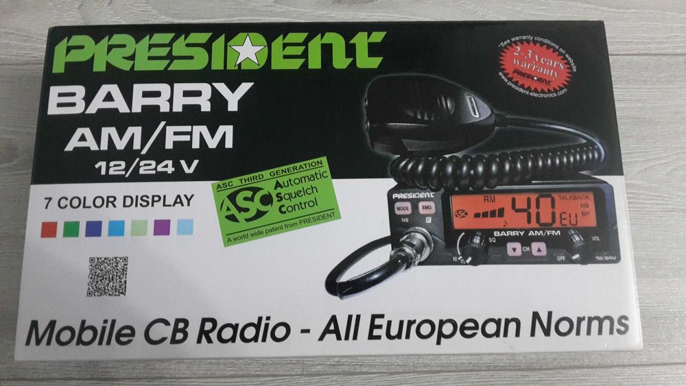 Stației radio CB President Barry AM/FM (12/24 V)