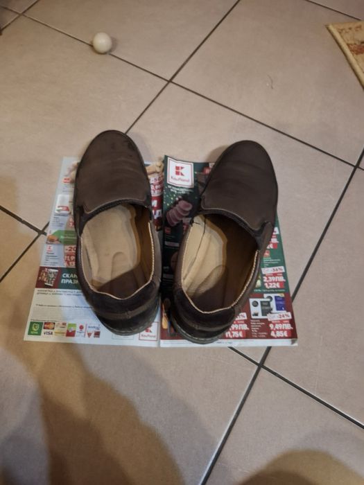 Мъжки есенно-зимни кожени обувки