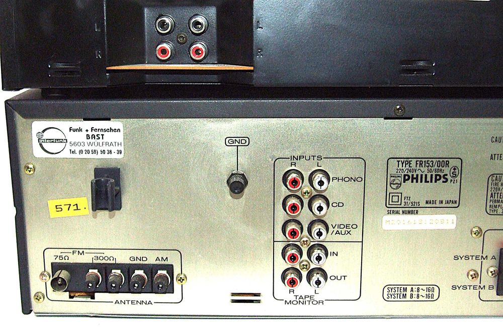 Ampli-tuner PHILIPS FR153, 4 x 30 W, Made in Japan, ca NOU