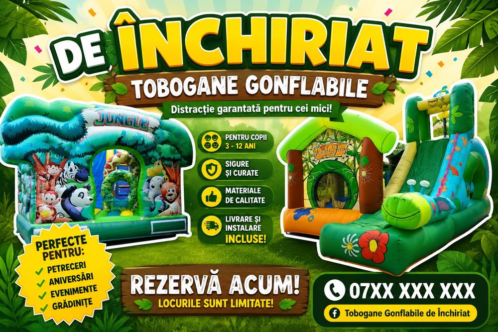 Tobogane gonflabile de închiriat