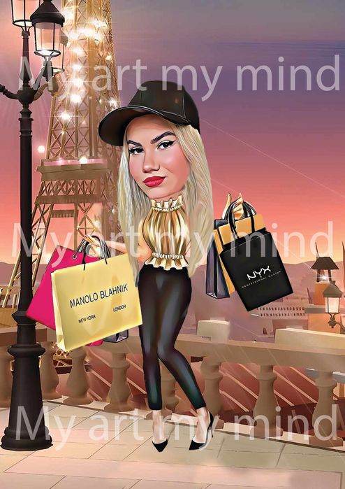 Дигитална карикатура по поръчка