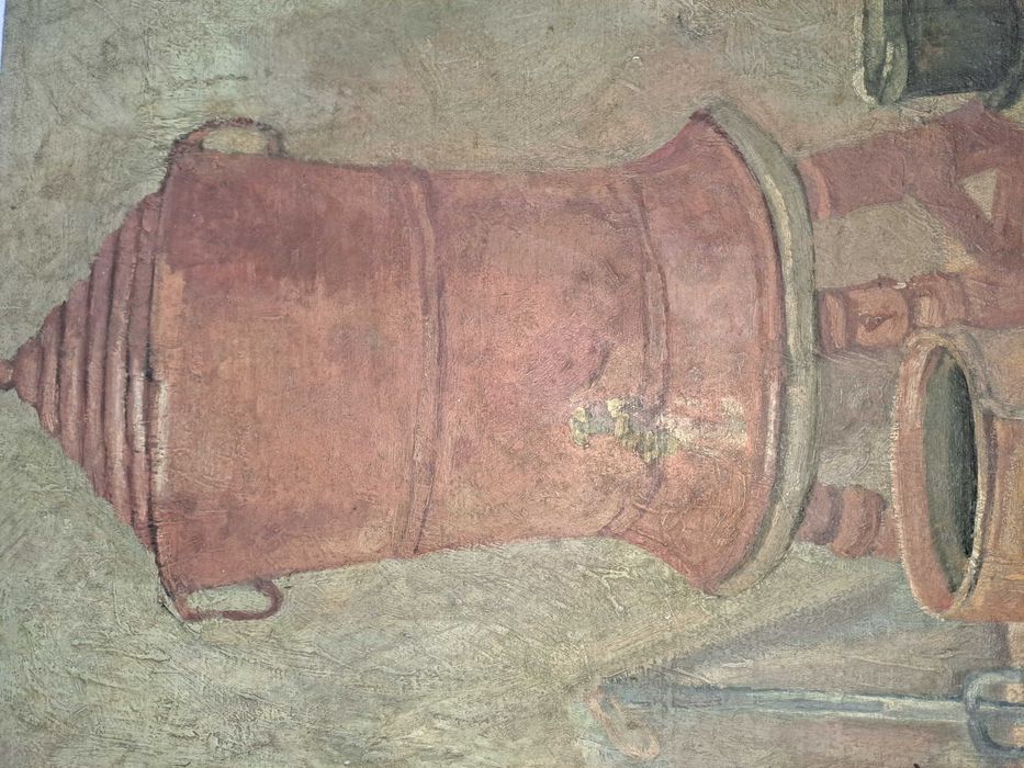 tablou pictura veche ulei pe panza reproducere Chardin 61/49 cm