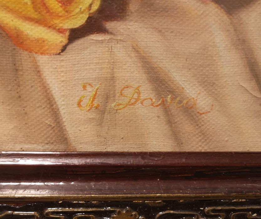 Tablou Trandafiri - semnat J. David