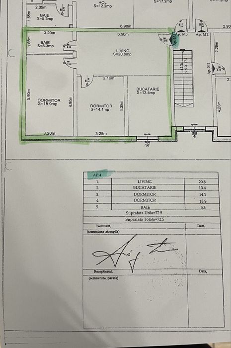 NU LUCREZ CU AGENTII!!! Persoana Fizica Vand Ap 3 camere 72,5 mp Hipodrom III SibiuCertificat energetic A