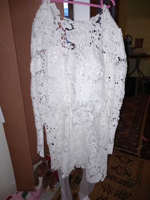 rochie alba logodna