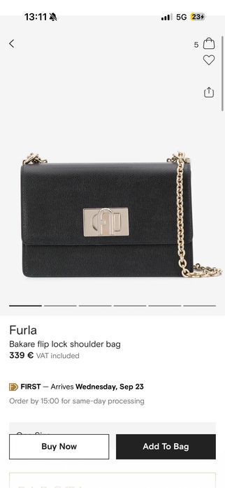 Дамска чанта Furla черна