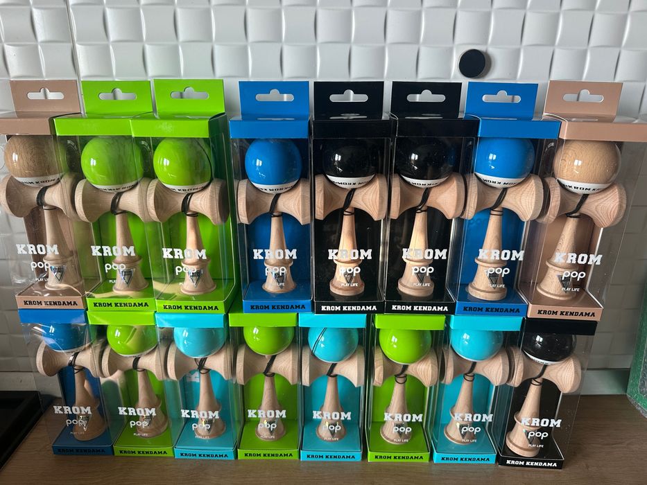 Kendama krom pop rubber grip noua originala