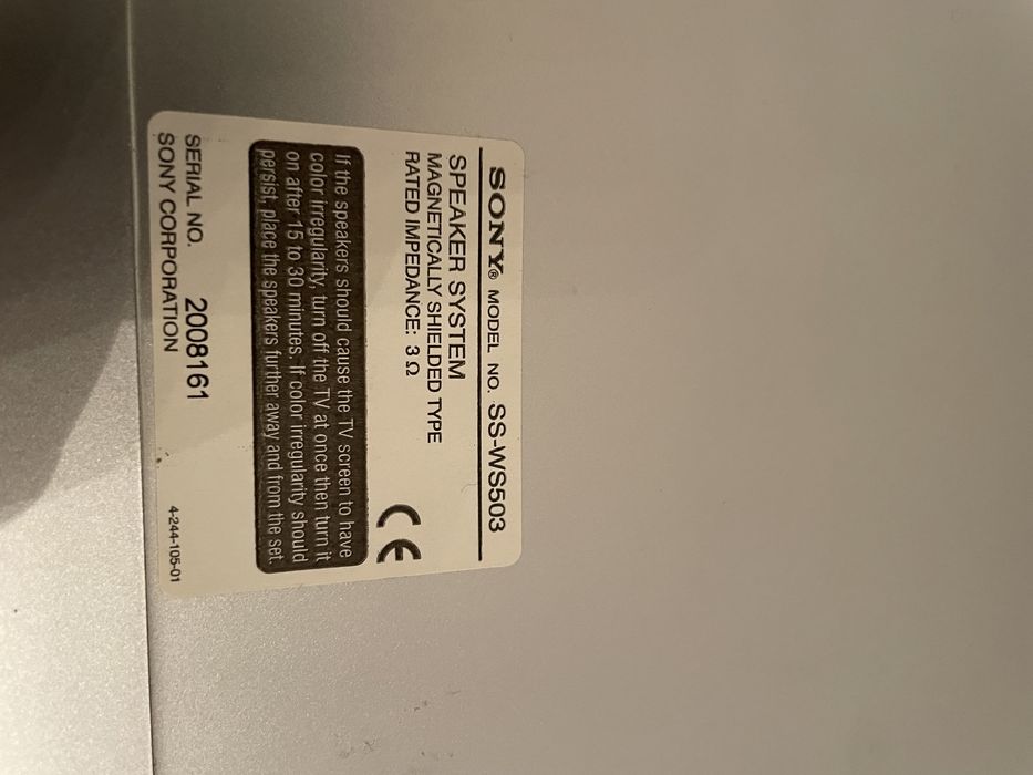 Sistem audio dolby surround 5+1 Sony, model SS-WS503