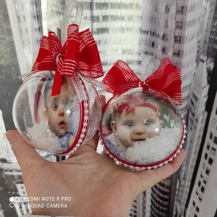 Коледна топка със снимка