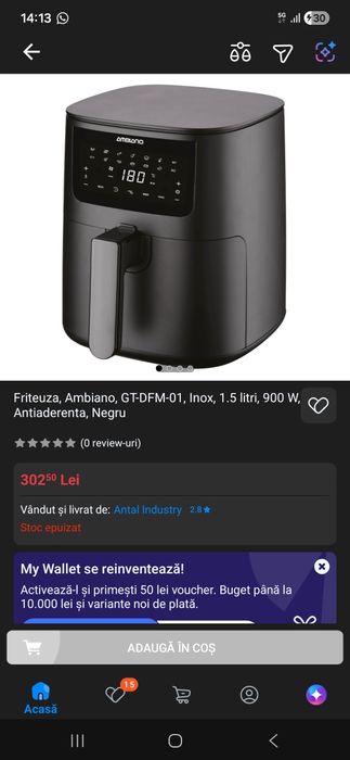 Friteuza, Ambiano