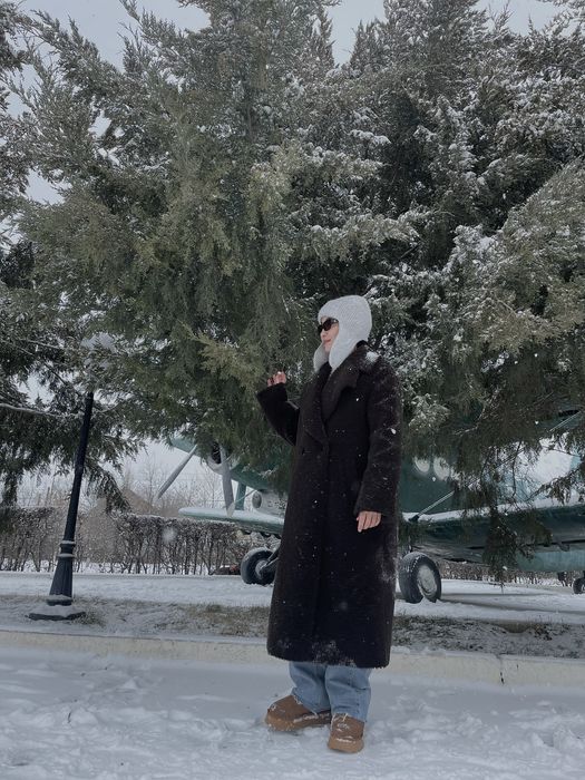 Дубленка Zara длинная