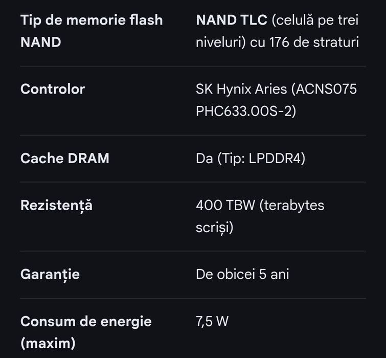 1 TB M.2 2280 NVMe PCIe Gen 4 x4