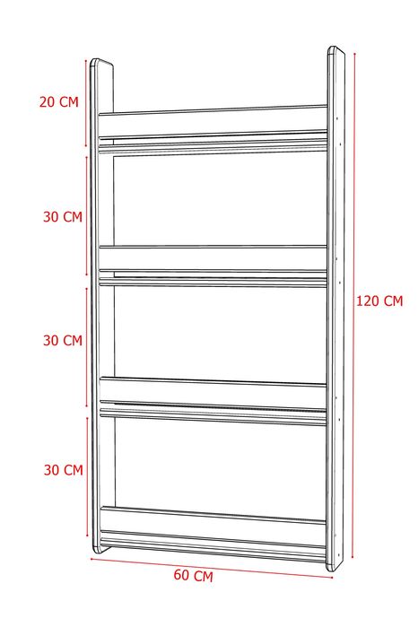 Етажерка за книги Монтесори
