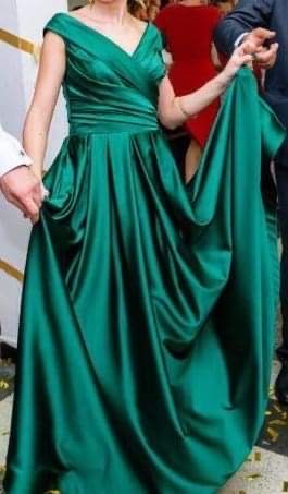 Официална зелена рокля
