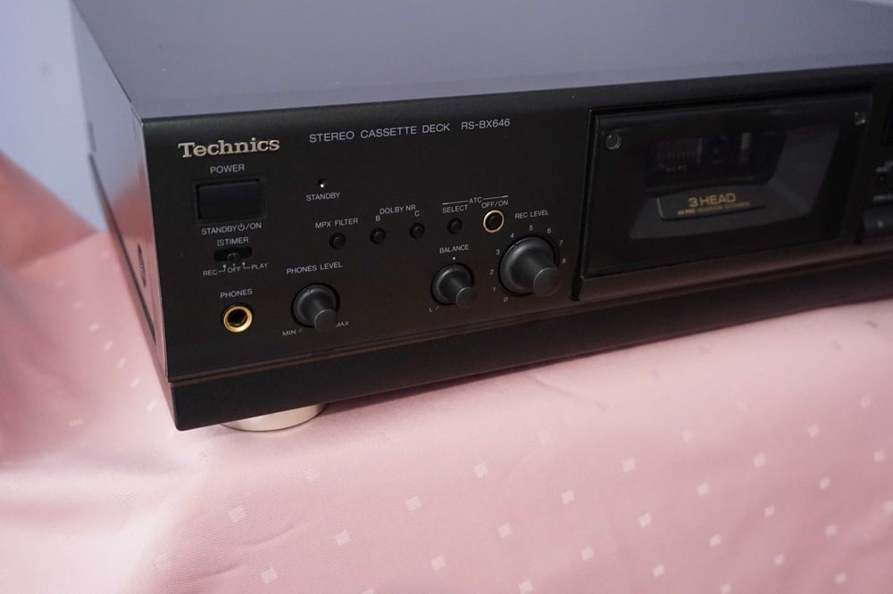 TECHNICS RS-BX646 cass.deck cu 3 capete , impecabil tehnic