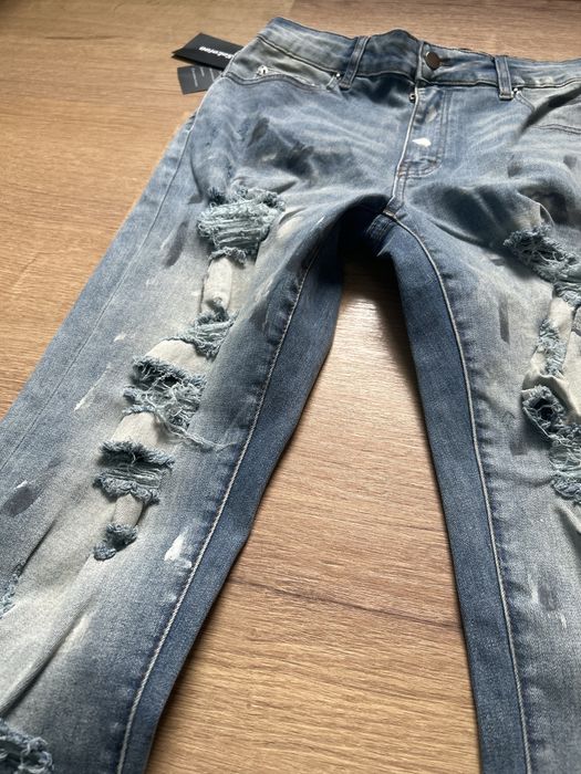 Blugi skinny rupti/ slim fit