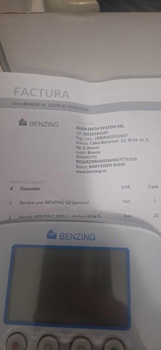 Ceas Benzing G2 + Trapă 4 câmpi