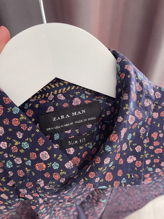 Camasa slim Zara pentru barbat, cu maneca scurta, masura M