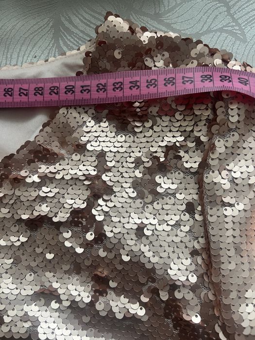 Bluza paiete roz,Damart, 46-48, noua