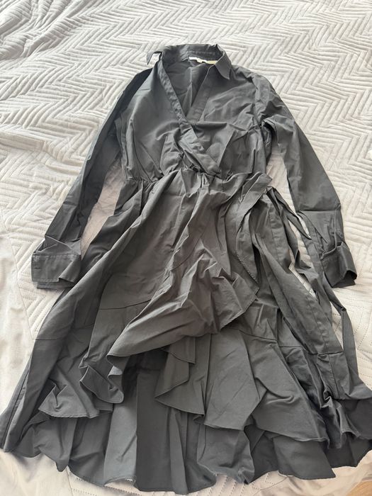 Платье-рубашка черное Calvin Klein