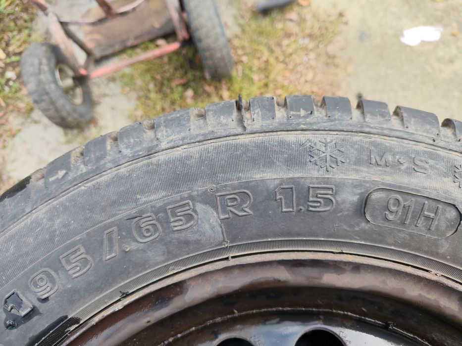 Jante tabla cu anvelope M+S 195/65 R15 91H VW/Skoda/Caddy