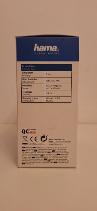 Camera web Hama Spy Protect 53950, USB, negru, produs sigilat