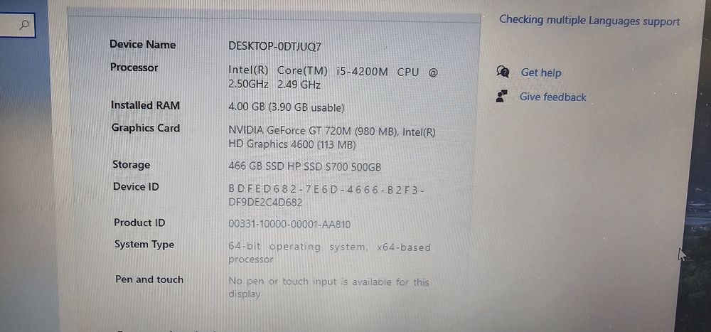 Laptop Lenovo, SSD 500 gb, Video GeForce GT 720M