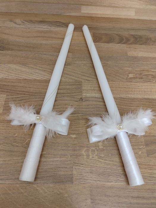 Ритуални свещи за сватба или кръщене