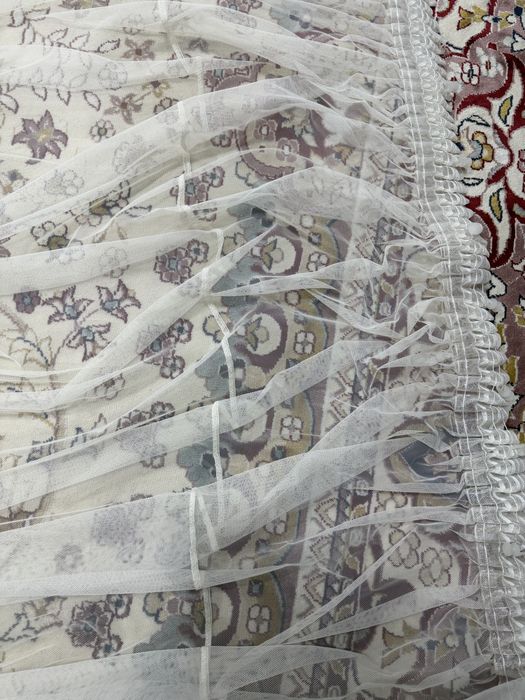 Тюль большая белая