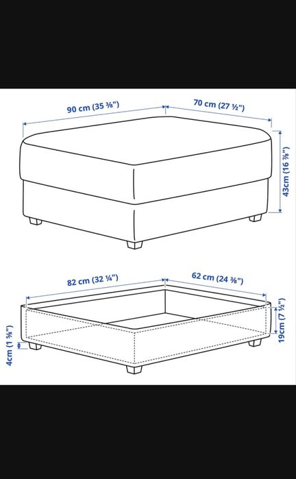 Canapea coltar Ikea Kivik + Taburet - 2 huse (gri si bej)