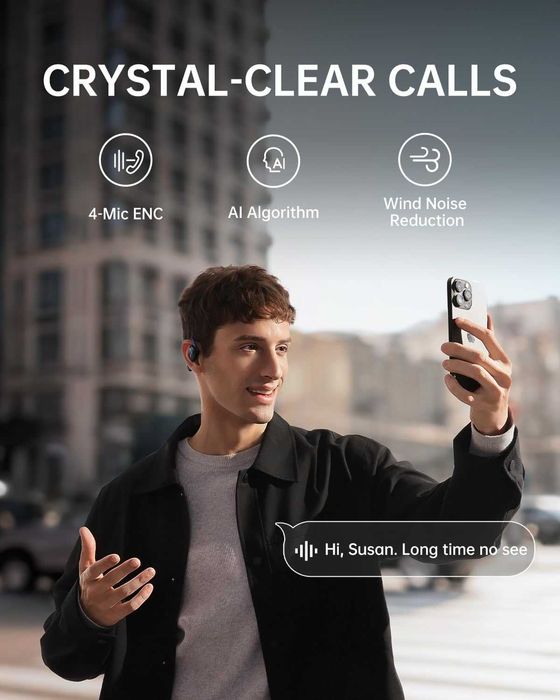 Слушалки с отворено ухо Baseus Bowie MF1 Bluetooth 5.4, ENC, IPX4