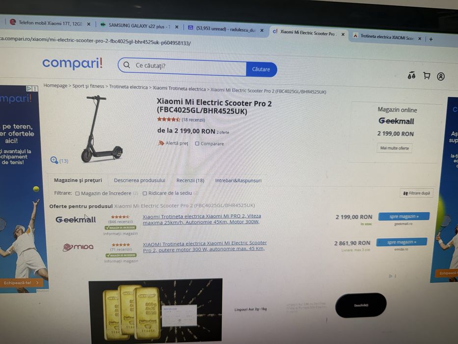Xiaomi Mi Electric Scooter Pro 2 (Impecabila).