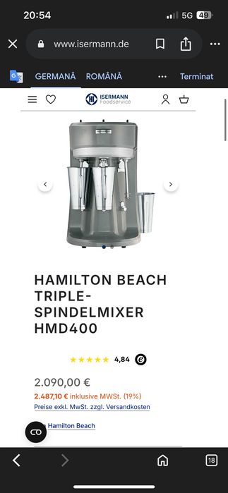 Mixer băuturi cu 3 axe