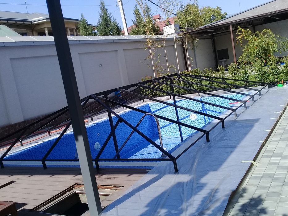 Банер  бассейн  тент  невес  и баннер  установка