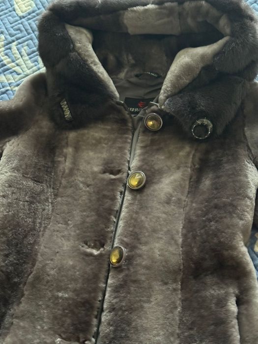 Шуба мутоновая графит