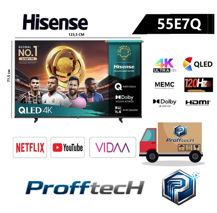 Телевизор Hisense 4K UHD 60\120HZ  оптом и в розницу перечисление