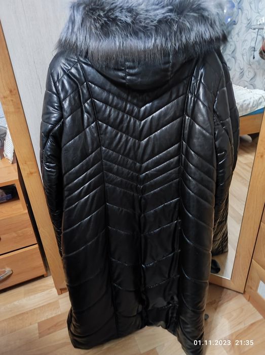 Куртка зимняя экокожа